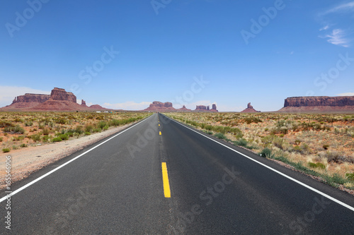 Road to Monument Valley in Utah. USA