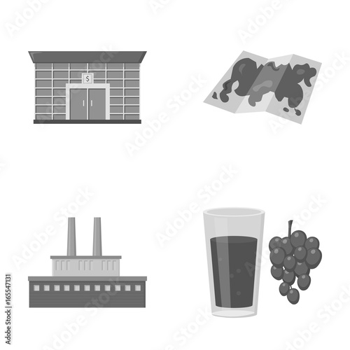 finance, oil refinery and other monochrome icon in cartoon style.travel, cooking, alcohol icons in set collection.