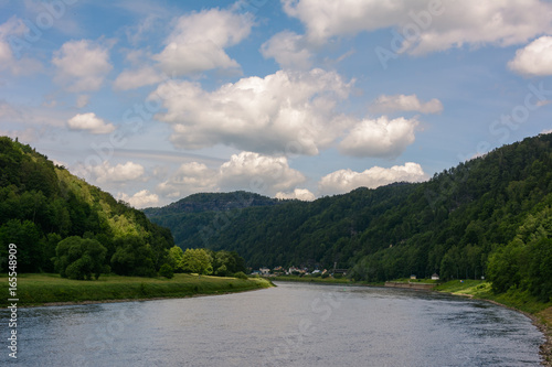 Elbe River in the Bohemian Switzerland National Park, Czech Republic
