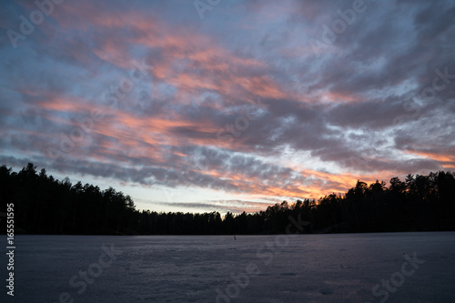Canvas Print Sunset near Oslo