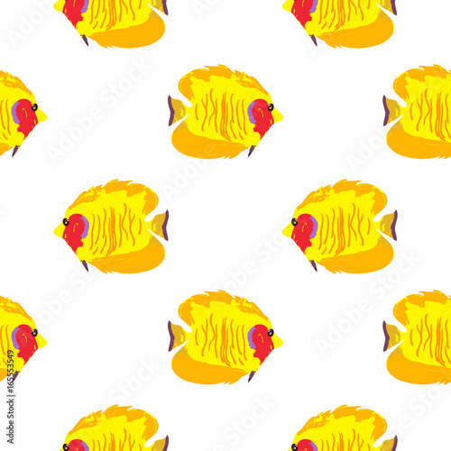 Seamless pattern with fishes