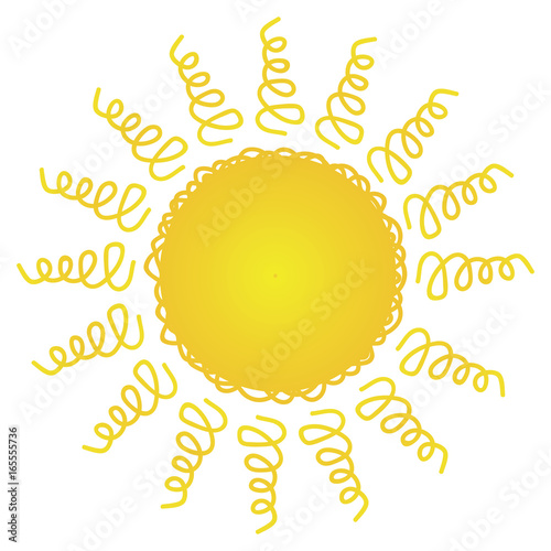 Sun icon. Vector illustartion