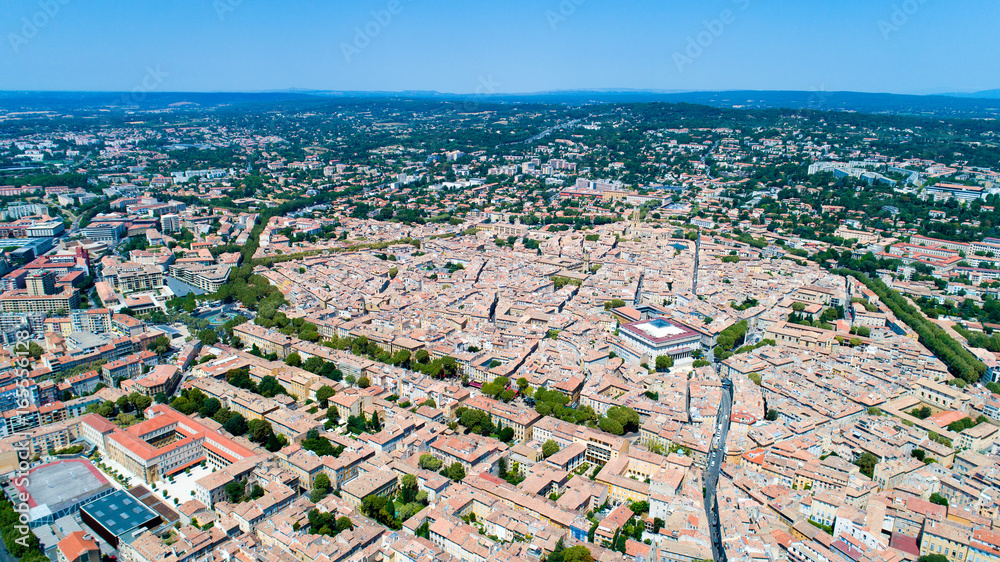 Vue aérienne d'Aix en Provence