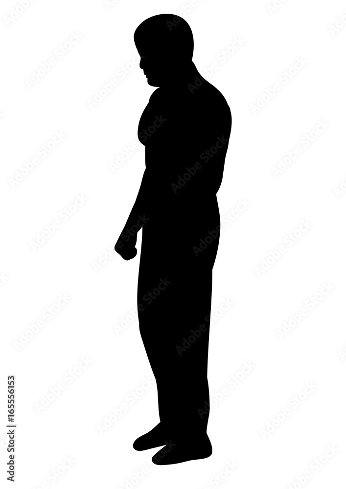 silhouette man is standing