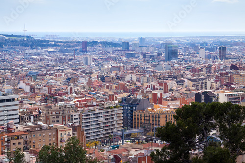 view of  Barcelona cityscape © JackF