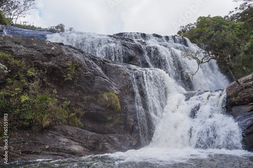 A section of Baker s Falls at Horton Plains National Park in Sri Lanka. Horton Plains National Park is a protected area in the central highlands of Sri Lanka.