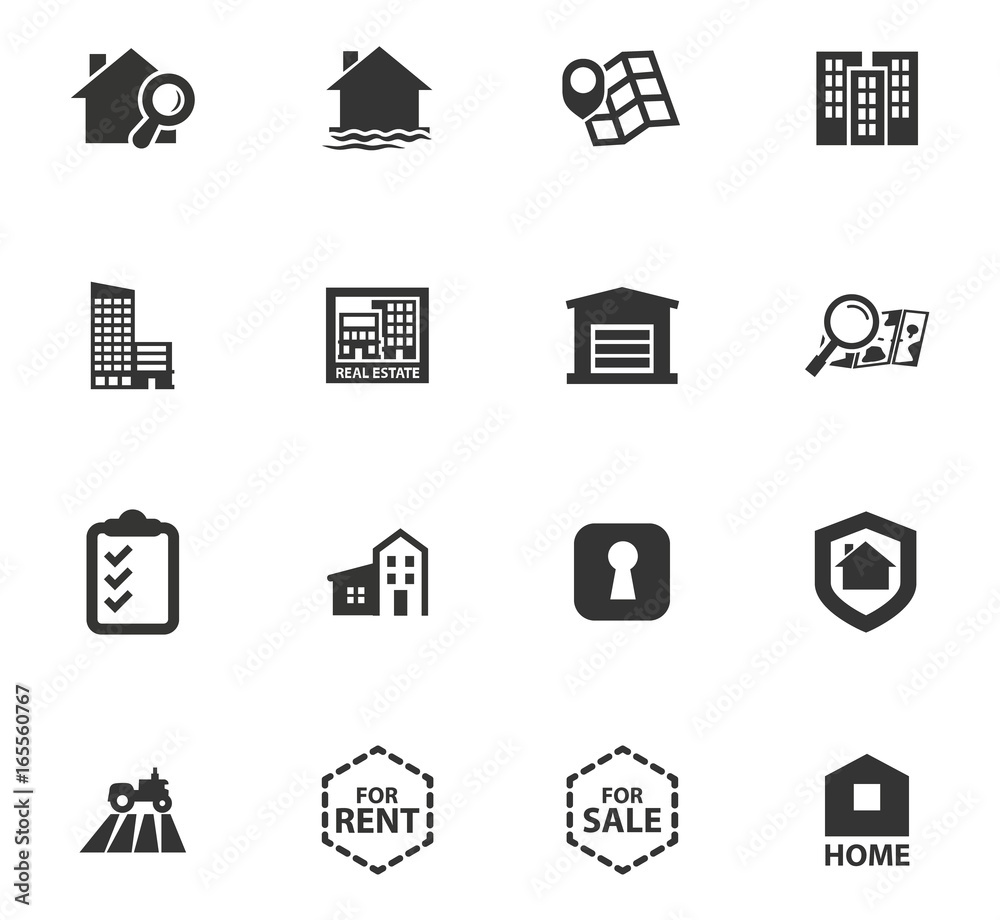 Real estate icons set Real estate icons set