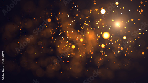 Obraz na plátně Gold abstract bokeh background