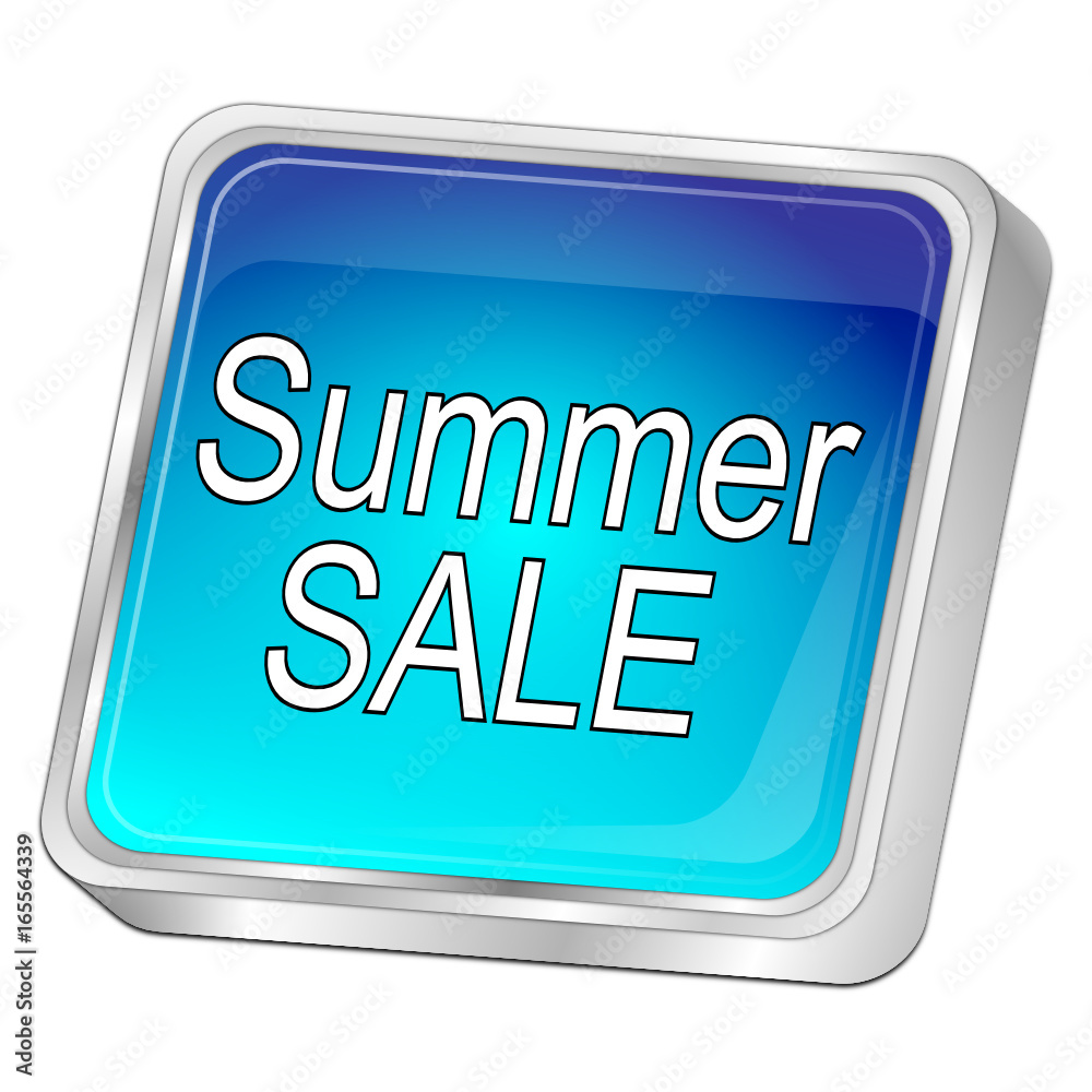 Summer Sale Button - 3D illustration Summer Sale Button - 3D illustration