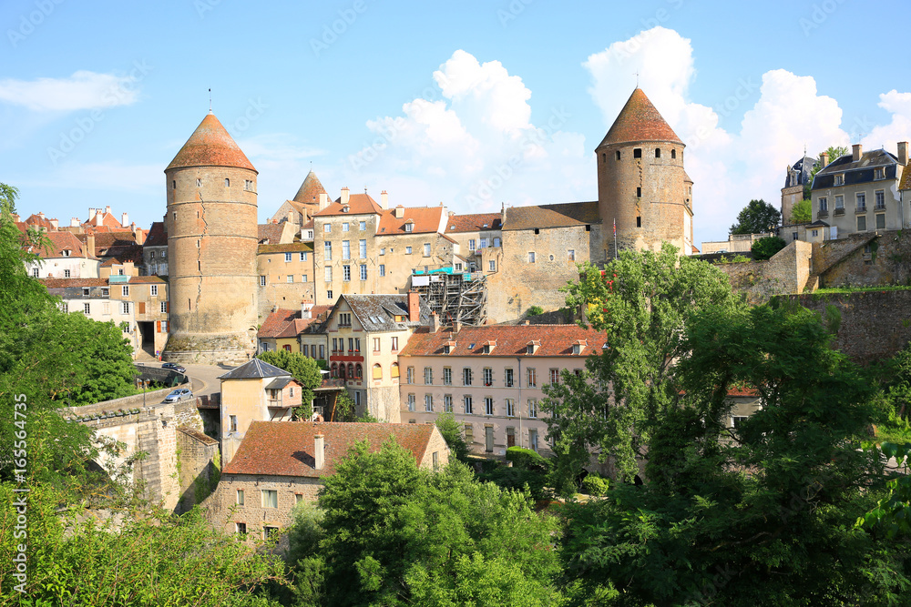 Historic Semur-en-Auxois in Burgundy, France