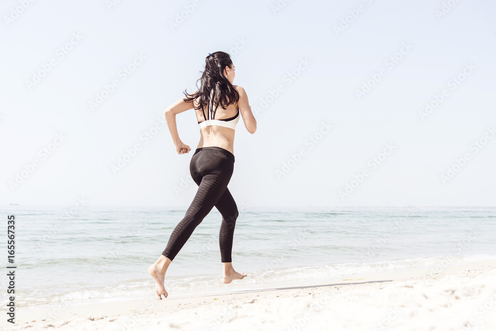 Young beautiful sportive girl runing Young beautiful sportive girl runing
