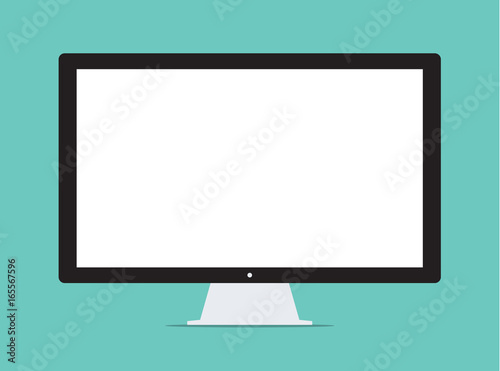 Monitor screen, flat design style