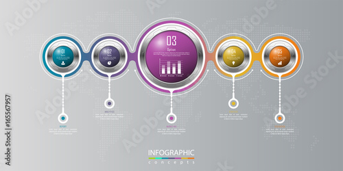 Infographic timeline template can be used for chart, diagram, web design, presentation, advertising, history. Vector infographic illustration