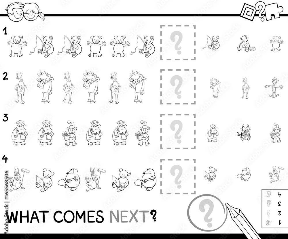 educational pattern coloring page for kids Stock Vector | Adobe Stock