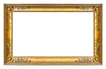 Golden frame for paintings, mirrors or photos