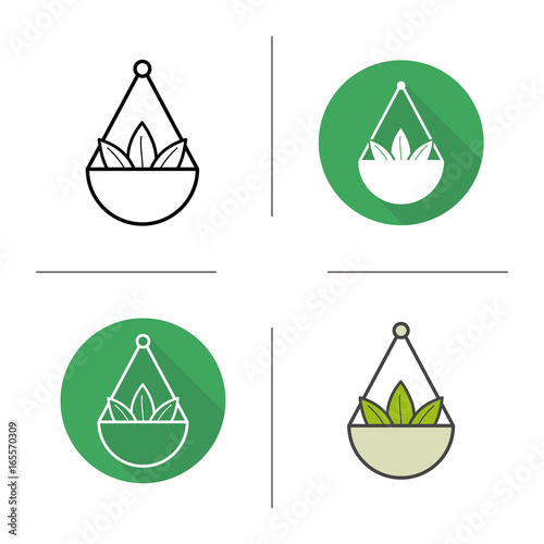 Apothecary herbs in scalepan icon