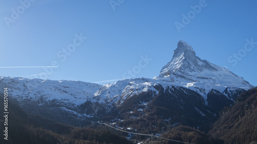 Matterhorn peak , Zermatt village , Switzerland