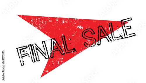 Final Sale rubber stamp. Grunge design with dust scratches. Effects can be easily removed for a clean, crisp look. Color is easily changed.