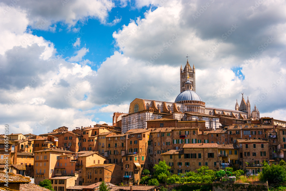  Aerial view with Duomo di Siena