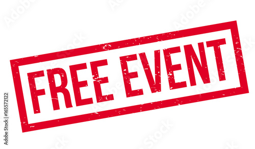 Free Event rubber stamp. Grunge design with dust scratches. Effects can be easily removed for a clean, crisp look. Color is easily changed.
