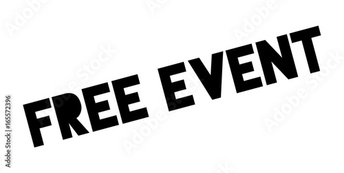 Free Event rubber stamp. Grunge design with dust scratches. Effects can be easily removed for a clean, crisp look. Color is easily changed.