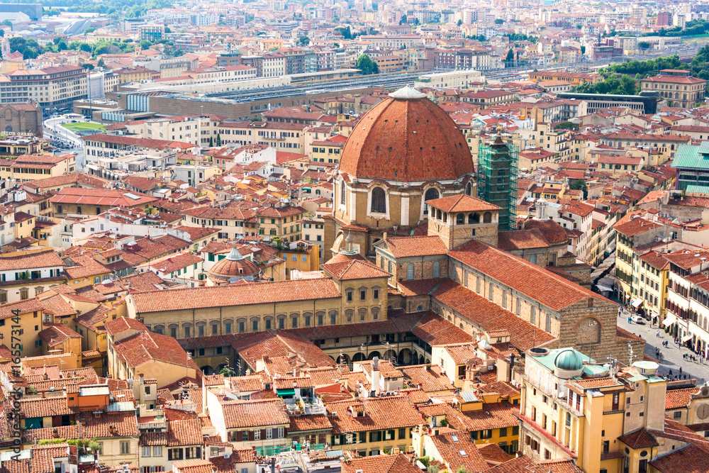 Aerial view of town Florence