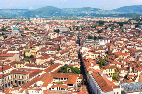 Aerial view of town Florence