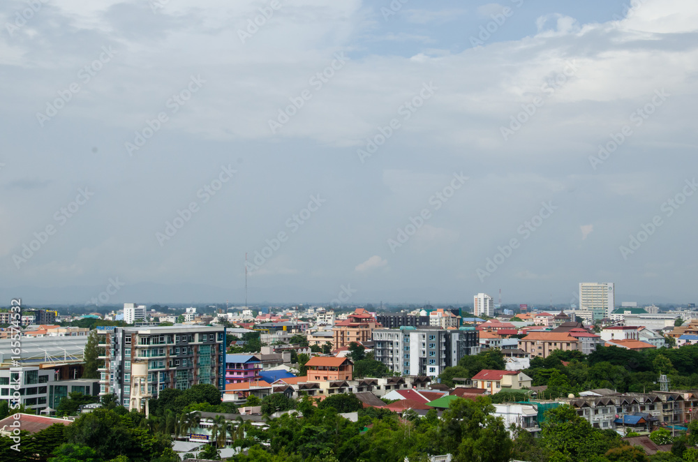 The Cloud on the sky above Chiangmai CIty and the logistic.