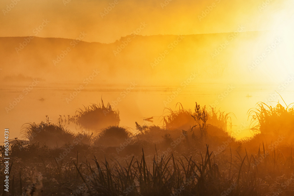 Sunrise over the lake