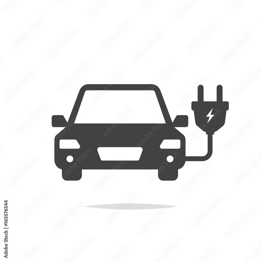 Electric car icon vector