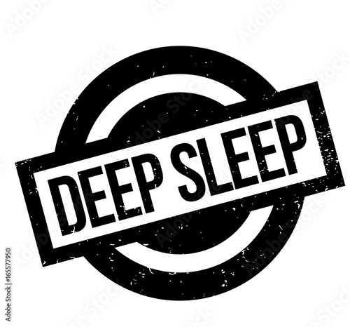 Deep Sleep rubber stamp. Grunge design with dust scratches. Effects can be easily removed for a clean, crisp look. Color is easily changed.