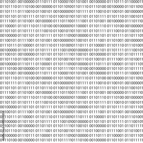 Binary code vector seamless pattern. Zero one computer code background