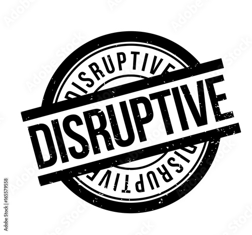 Disruptive rubber stamp. Grunge design with dust scratches. Effects can be easily removed for a clean, crisp look. Color is easily changed.