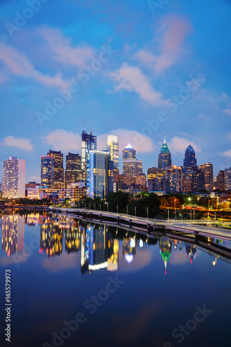 Philadelphia skyline at night © andreykr