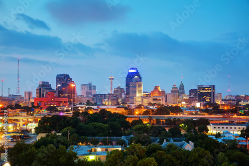 Obraz na płótnie San Antonio, TX cityscape w salonie