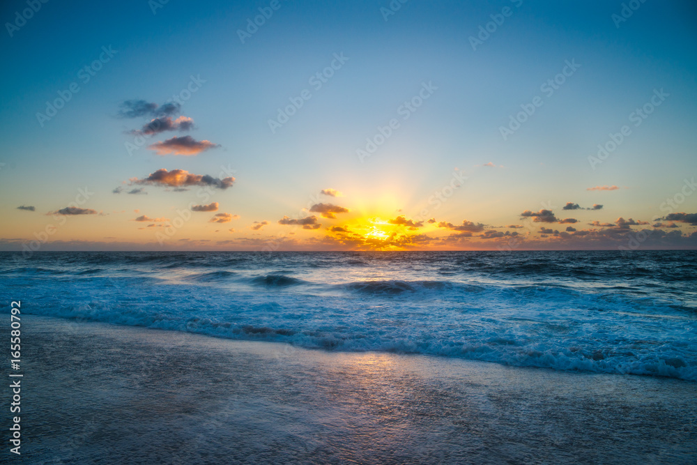 Sunrise at Beach Horizon Line