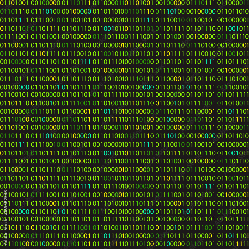 Binary code vector seamless pattern. Zero one computer code background Binary code vector seamless pattern. Zero one computer code background
