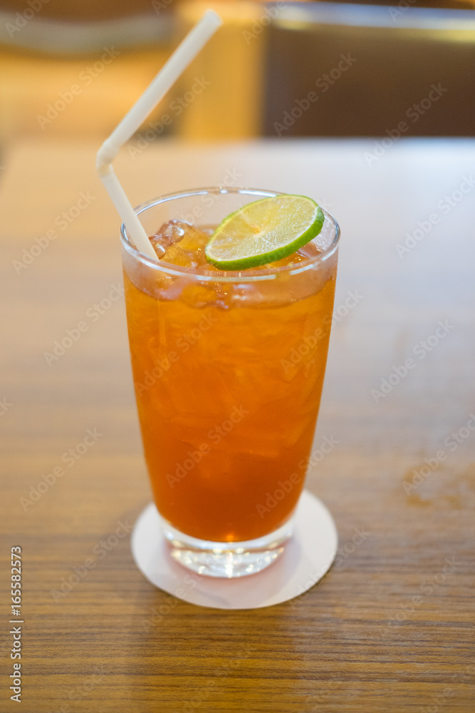 lemon ice tea glass of healthy drink water lemon ice tea glass of healthy drink water