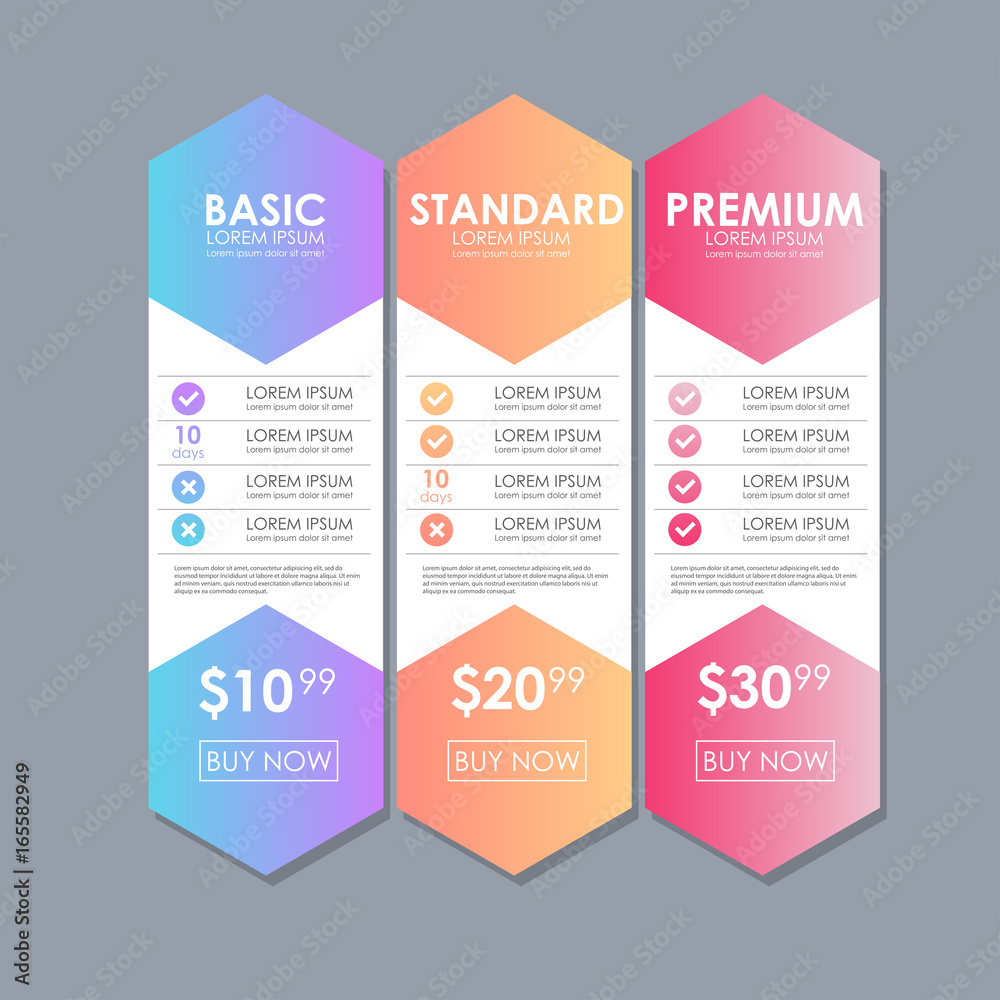 Set of offer tariffs. ui ux vector banner for web app. set of pricing table, order, box, button, list with plan for website in flat design. Set of offer tariffs. ui ux vector banner for web app. set of pricing table, order, box, button, list with plan for website in flat design.