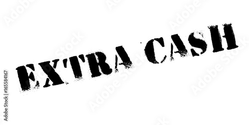 Extra Cash rubber stamp. Grunge design with dust scratches. Effects can be easily removed for a clean, crisp look. Color is easily changed.