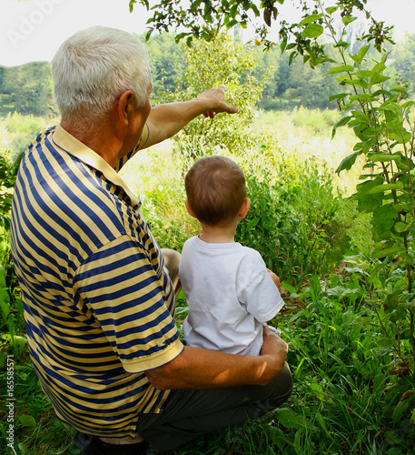 Grandfather and grandson