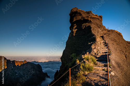 Highest peak trail in Madeira, Portugal photo