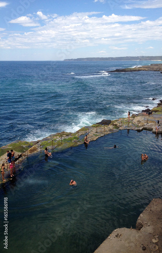 The Bogey Hole, Newcastle, NSW Australia. Also known as Commandant's Baths, it was built by convicts in the 1820's for the use of the Commandant of Newcastle, Lieutenant-Colonel James Thomas Morisset.