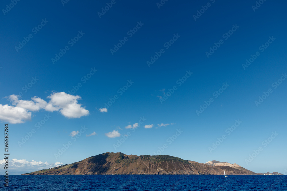 Aeolian Islands, Vulcano view from sea, Sicilia