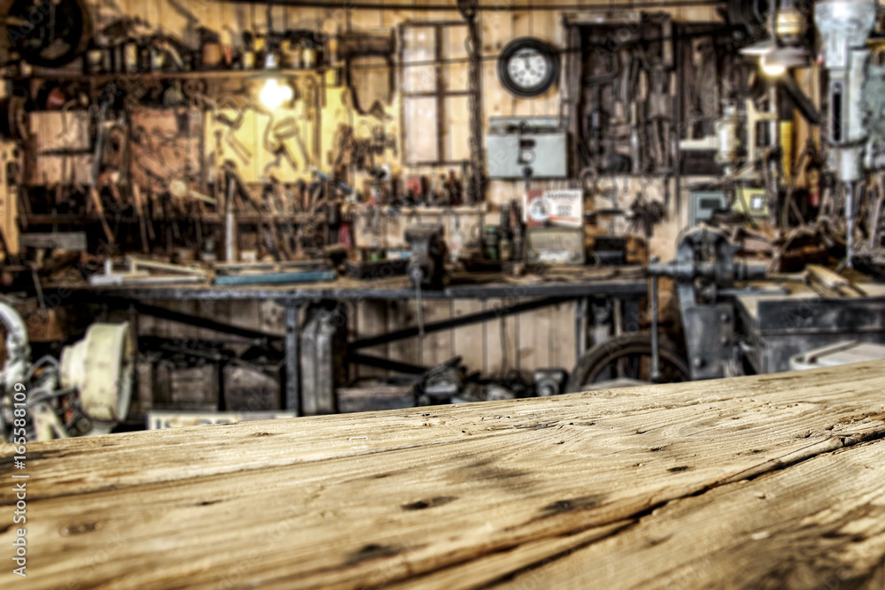 desk of free space and background of workshop desk of free space and background of workshop