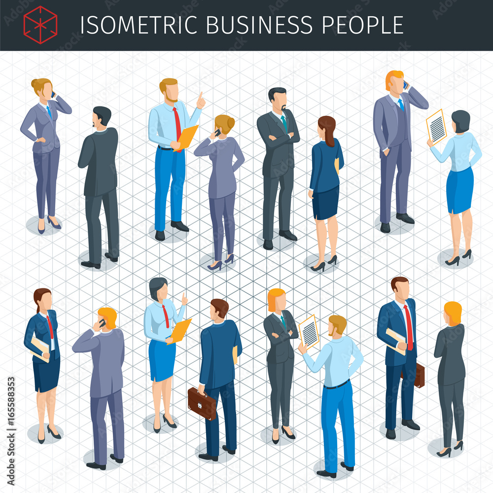 Isometric business people Isometric business people