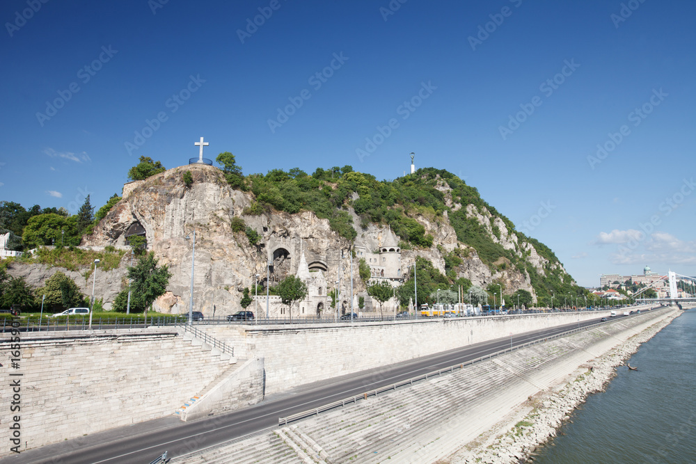 Fotografie The Cave Church on the Gellert Hill in Budapest, Hungary