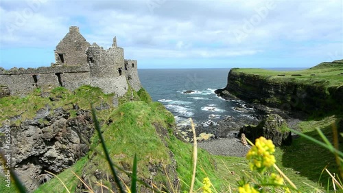 Landascapes of Ireland. Dunluce castle, Northern Ireland photo