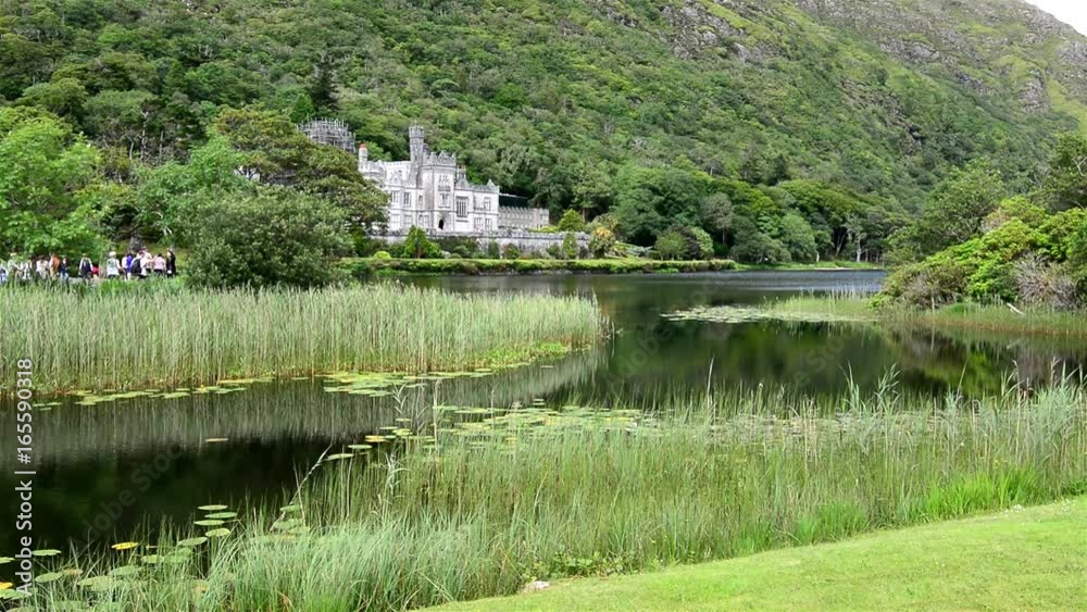 Landascapes of Ireland. Kylemore abbey, Connemara in Galway county Landascapes of Ireland. Kylemore abbey, Connemara in Galway county