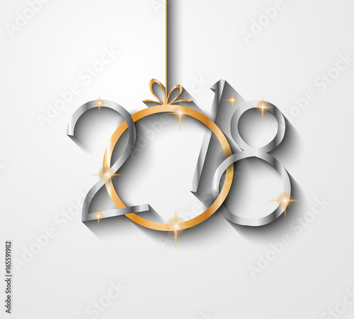 2018 Happy New Year Background for your Seasonal Flyers and Greetings Card